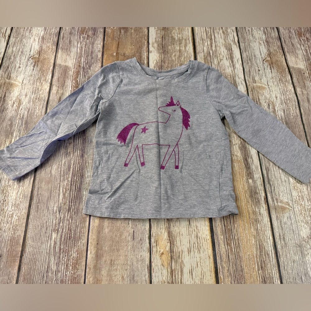 Gray Unicorn Kids Shirt